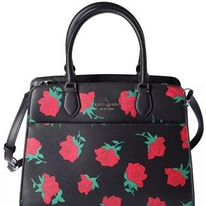 Kate Spade Madison Rose Toss Printed Medium Satchel